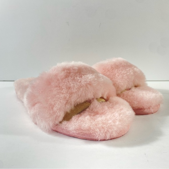 UGG Shoes - UGG Fluff Slide II Sheepskin Pink Crystal Slide Slipper
